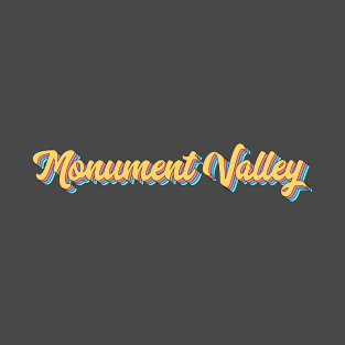 Monument Valley Retro Yellow Script T-Shirt