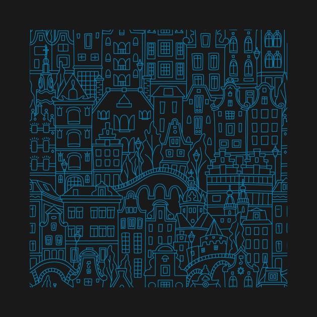 Copy of Seamless pattern, Amsterdam typical dutch houses by kavalenkava