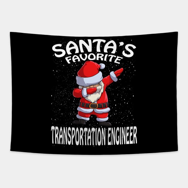 Santas Favorite Transportation Engineer Christmas Tapestry by intelus