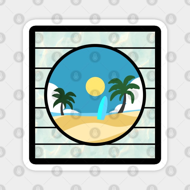 Beautiful beach holiday Magnet by Ojoy