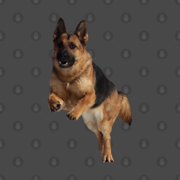 German Shepherd - Good Times by Print Magic Studios