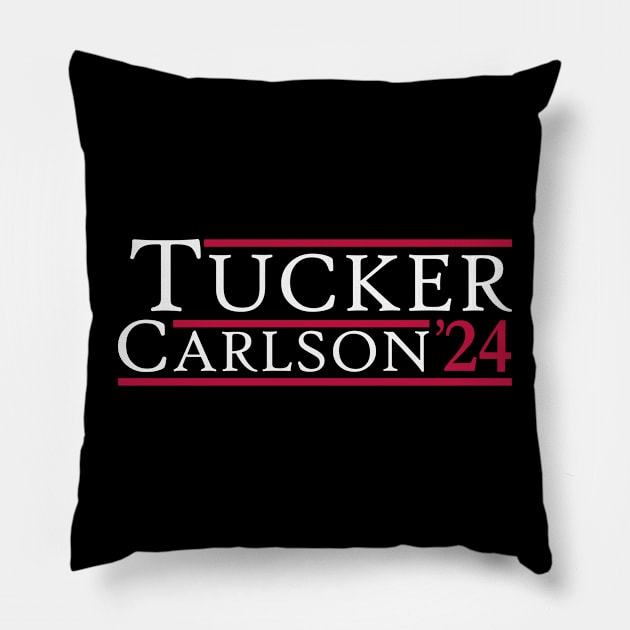 Tucker Carlson 2024 Pillow by Iskapa