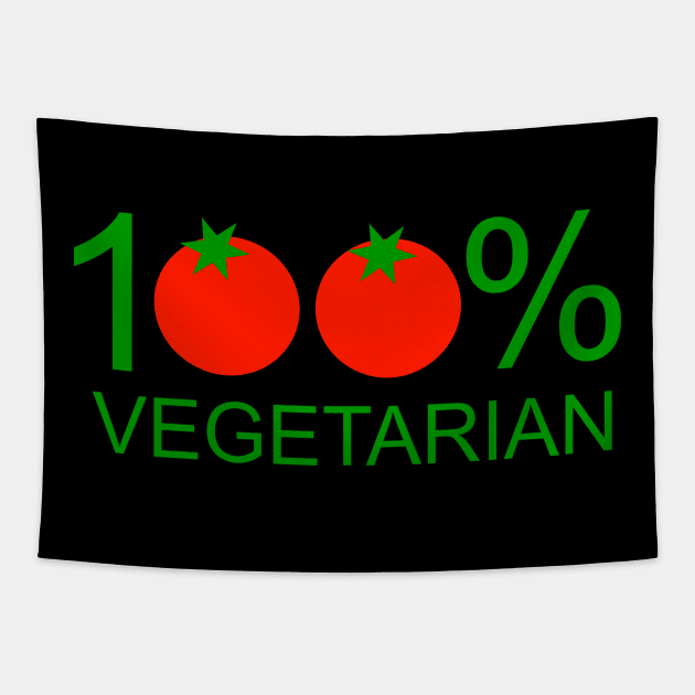 100% vegetarian Tapestry by cypryanus