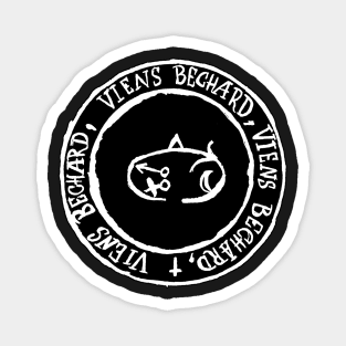 Dark and Gritty Seal of Bechard (white on black) Magnet