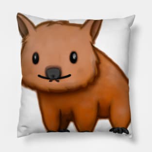 Cute Wombat Drawing Pillow