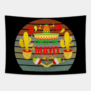 Cinco de Mayo Sunset Background Tapestry