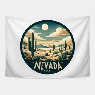Vintage Nevada Desert 1930 Sticker Tapestry