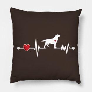 Labrador Retriever Heartbeats Pillow