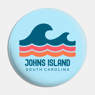 Johns Island South Carolina Vintage Wave Pin