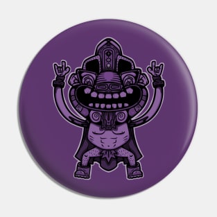 aztec warrior purple Pin