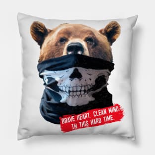 Masked bear Pillow