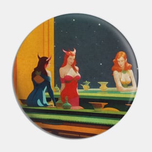 Halloween Spooky Season Harlot Hotel Pulp Cover Pin