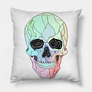 Pastel Skull by Skye Rain Art Pillow