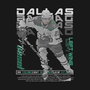 Jason Robertson Hockey Art Stars T-Shirt