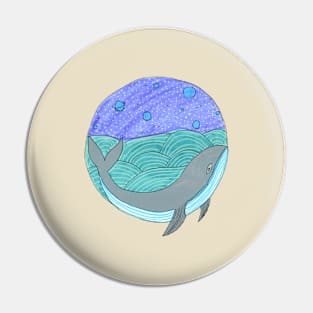 Moonlit Whale Pin