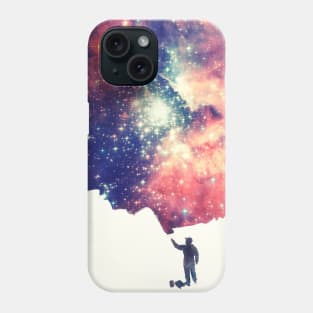 Painting the universe (Colorful Negative Space Art) Print Phone Case