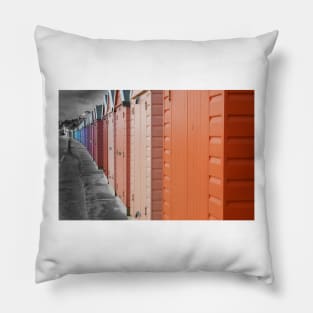 Bournemouth Beach Huts Dorset England Pillow