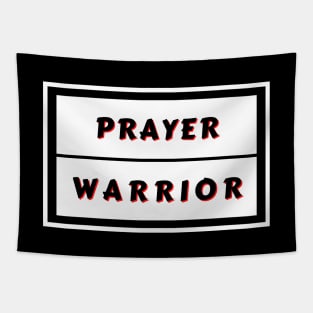 Prayer Warrior | Christian Typography Tapestry