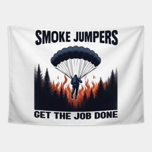 Wildland Firefighter Smokejumpers Thin Red Line Forest Fire Tapestry