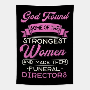 Religious Female Funeral Director Tapestry