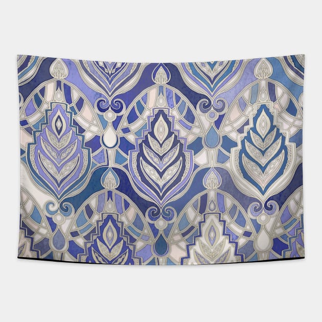 Art Deco - Winter Blues Tapestry by micklyn