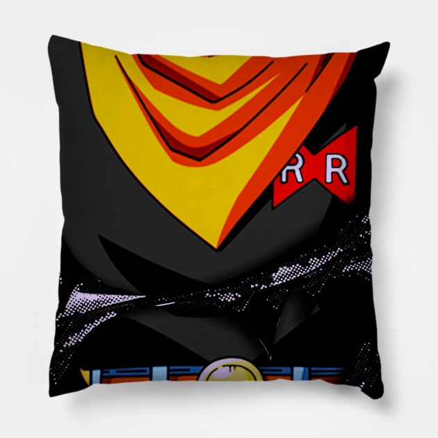 Android 17 Chest Dragon Ball Super Pillow by GeekCastle