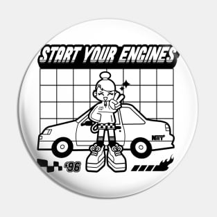 START YOUR ENGINES Pin