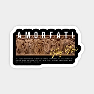 Stone Engraving Amor Fati Design Magnet