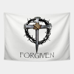 Forgiven - 3 Nails, crown of thorns Tapestry