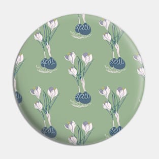 Floral pattern with crocuses Pin