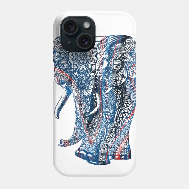 Ornate Asian Elephant In A Colorful Illustration Phone Case by VintCam