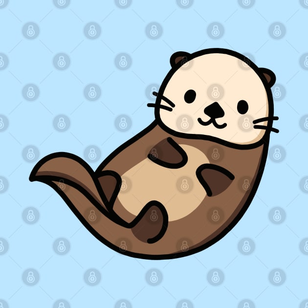 Sea Otter by littlemandyart