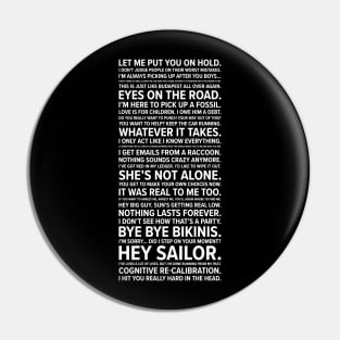 Black Widow Quotes Pin