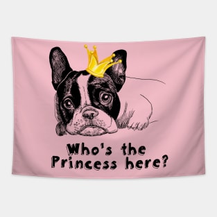 French bulldog is little princess Tapestry