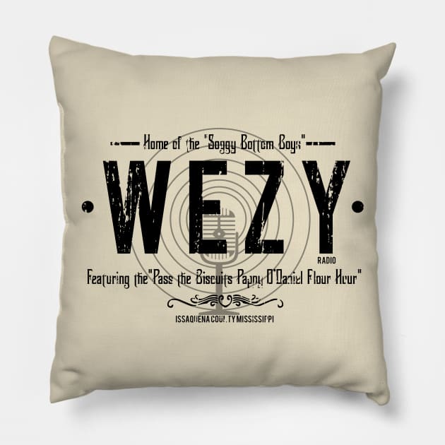 Radio Station WEZY Pillow by MonkeyKing