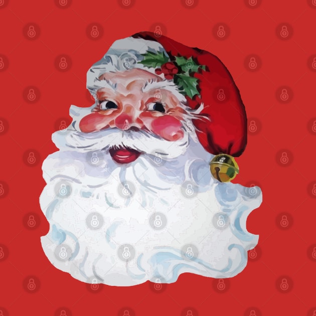 Vintage Santa Claus Jolly Face and Rosy Cheeks by taiche