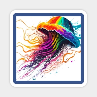 rainbow jellyfish Magnet