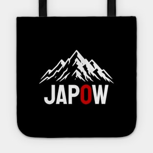 JAPOW Japan Powder Snow Snowboard Sticker - White Tote