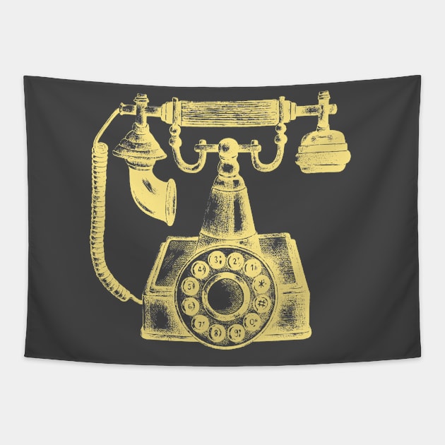 old telephone Tapestry by Lamink