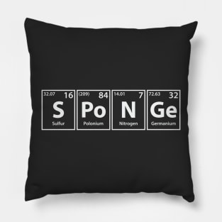 Sponge (S-Po-N-Ge) Periodic Elements Spelling Pillow