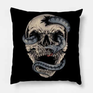 Skull Snake Pillow