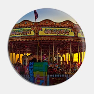 Carousel at Sunset on Brighton Pier Pin