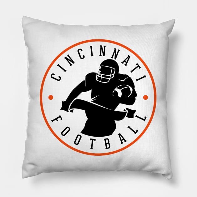 Cincinnati Football Team Color Pillow by Toogoo