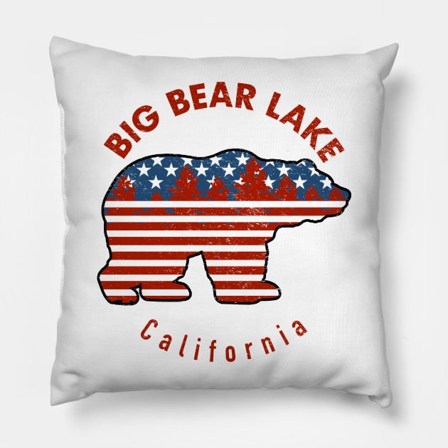 USA Big Bear Lake Pillow by LuisP96