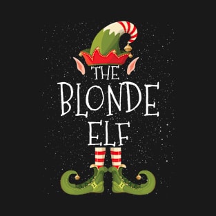 BLONDE Elf Family Matching Christmas Group Funny Gift T-Shirt