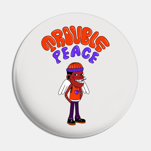 Trouble Peace Pin by Zee Imagi