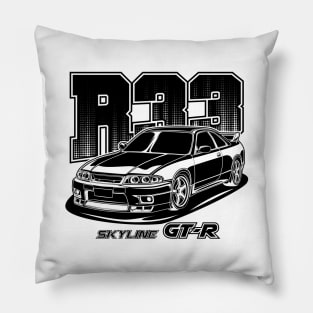 Skyline R33 GTR (Black Print) Pillow