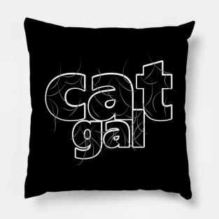 Cat Gal Gray Hair Pillow