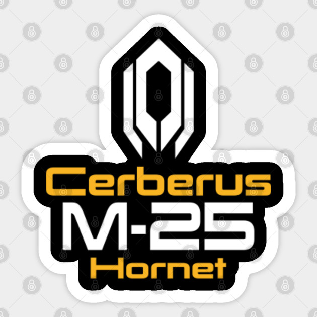 Mass Effect Cerberus M 25 Hornet Mass Effect Sticker Teepublic