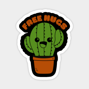Free Hugs Kawaii Cactus Magnet